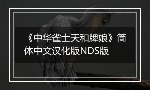 《中华雀士天和牌娘》简体中文汉化版NDS版