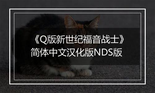 《Q版新世纪福音战士》简体中文汉化版NDS版
